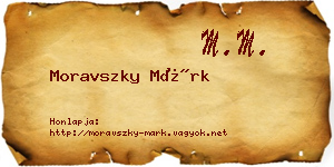 Moravszky Márk névjegykártya